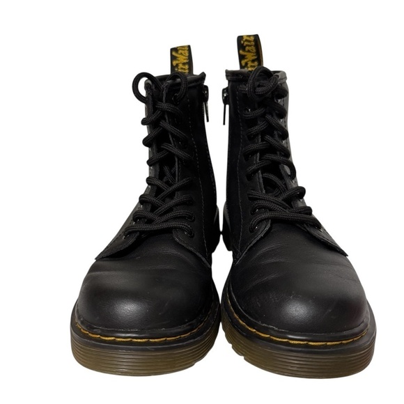 Dr. Martens Junior 1460 Softy T Black Leather Lace Up Boots Unisex Size 1 - Picture 7 of 12